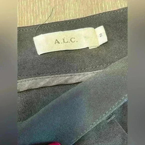 A.L.C black Skinny Pleated Pants Trousers - Picture 2 of 11